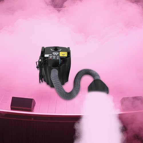 Máquina de humo con hielo seco de 3500 W, efecto de humo bajo para escenario, cubre 1614 pies cuadrados, capacidad de 2,6 galones de agua y 11 libras de hielo seco, con función de apagado automático miniatura 3