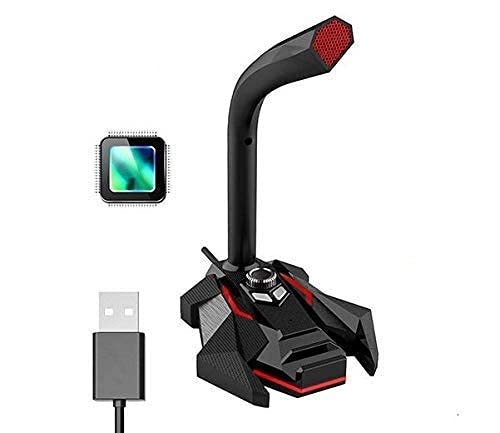 SMARTTECH GK USB Microphone with Led Light for PC Laptop MacBook Pro Computer Omnidirectional Mic Multipurpose Use Gaming Voice Recording Streaming Video Chat Conference Youtubers (GK Mic (USB))-image-31