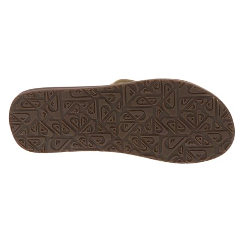 Image of Quiksilver Carver Suede Flip Flops for Men, Arch Support Athletic Mens Sandals, Thong Mens Slides