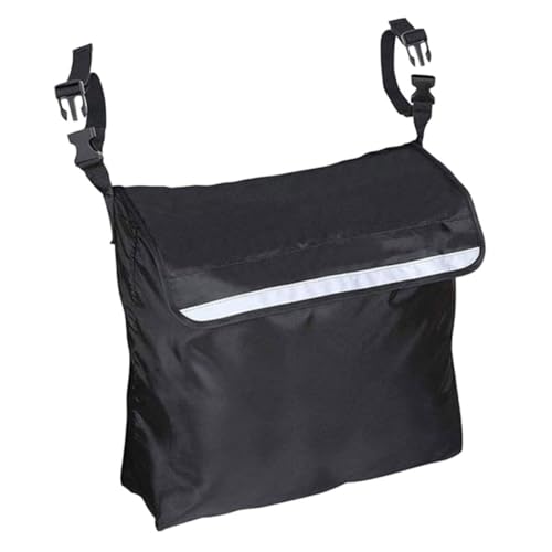 HOODANCOS パニエ 車椅子バックバッグ 電動車椅子の付属品 車いすカップホルダー 車椅子用バッグ前部 ウォーカー用バスケット 車椅子オーガナイザー ポリエステル Black