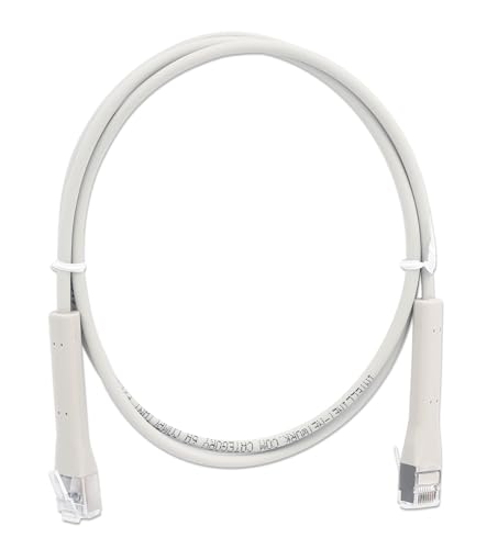 Intellinet Cat6a F/FTP FlexiBoot Slim Netzwerk-Patchkabel, 2 m, grau