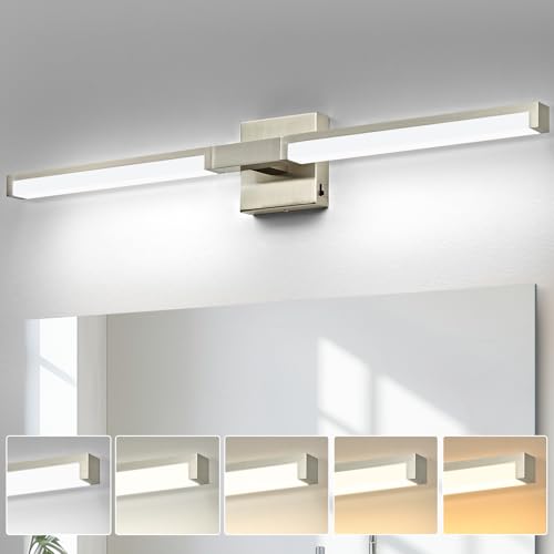 OKELI 32 Inch Bathroom Light Fixtures, Modern Brushed Nickel Vanity Light Over Mirror for - image 1