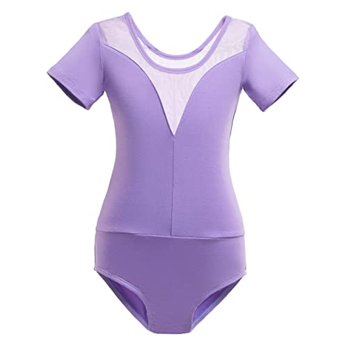 Ipetboom Ballet Training Skirt for Girls Soft and Comfortable One-piece Dress U-neck Design Size 110 Girls Ballet Dancing