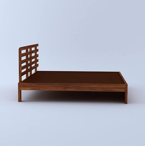 Image of Furniture Strap SolidWood Queen Size Bed with 2 Drawers Storage for Bedroom /1Year Warranty Solid Wood Queen Drawer Bed | Finish Color - Brown, DIY
