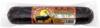 Pearson Ranch Elk Summer Sausage with Jalapeno Cheese – 12 oz Stick of Game Meat Summer Sausage – Exotic Meat, Low-Carb, Gluten-Free, MSG-Free, No Added Nitrites