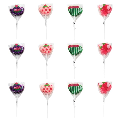 Fun Express Tea Party Lollipops Suckers 12 Pack