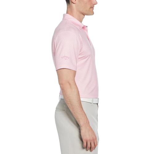 Callaway Men's Swing Tech Ventilated Short Sleeve Golf Polo Shirt, Moisture-Wicking, Textured Ventilated Fabric3