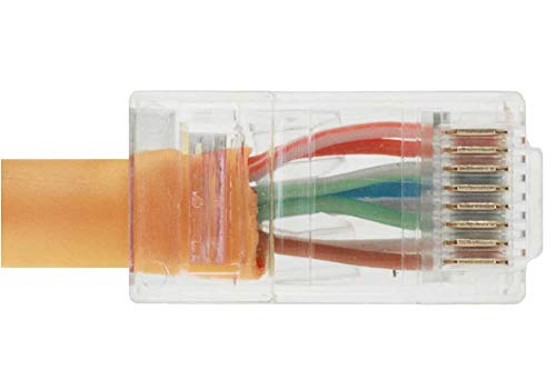 Cable de red Ethernet Cat 5E UTP 10ft Naranja miniatura 3