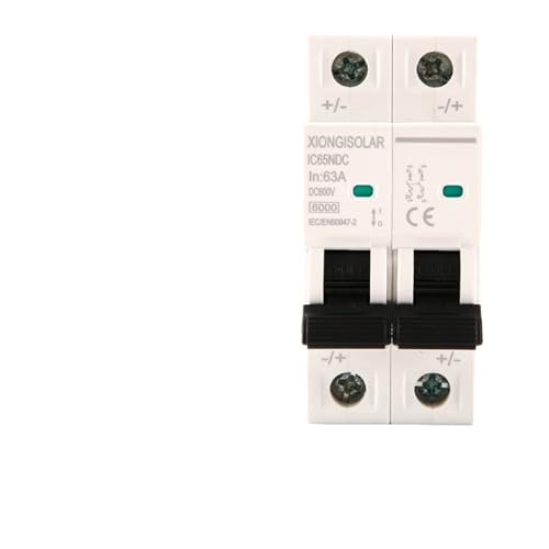 Disjoncteur photovoltaïque 2P DC sécurisant l'électricité des panneaux solaires de maison