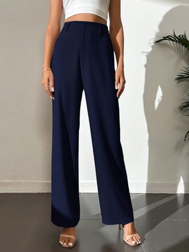 Image of Elendra Women Lycra - Bootcut Trousers Pant Wide Leg