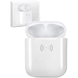 Repuesto Cargador Airpods Estuche de Carga inalámbrica para AirPods 1/2, Estuche de Carga de Repuesto con botón de sincronización Bluetooth Botón de sincronización para AirPods 1/2(Auriculares no incluidos)