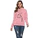 RGOSME Cat Hoodie for Women Hoodies for Teen Girls Cute Sleeping Cat Printed Long Sleeve Pullover Sweatshirt (Pink,M)