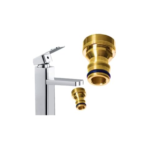 ZOTTI Tap to Garden Attachment - Brass | Kitchen Sink to Garden Hose Connector | Indoor & Outdoor Fittings | Leakproof & Anti-Rust | Universal Standard Fitting | Easy DIY Hosepipe Replacement Cover
