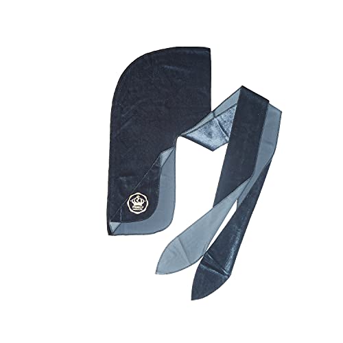 Image of KISS Red Bow Wow Power Wave Velvet Luxe Durag (Charcoal Grey)