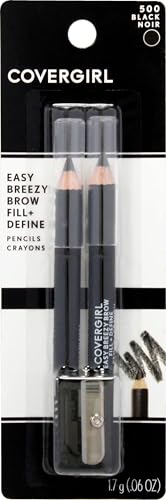 COVERGIRL - Easy Breezy Brow Fill + Define Brow Pencil, Sharpener Included, Long-Lasting, Deeply Pigmented, Blendable Formula, 100% Cruelty-Free - image 1
