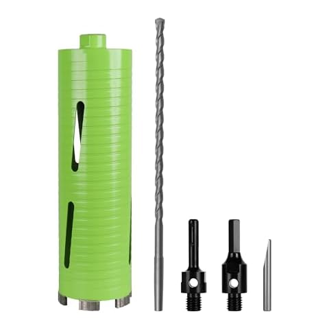 BETTERI 3-1/2" Dry Concrete Core Drill Bit Bundle with 2 Pcs Core Drill Bit Adapters & Pilot Bit Cover