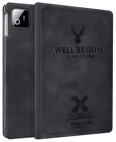 Image of ProElite Cover for Xiaomi Mi Pad 8 /8 Pro 11.2 inch Cover Case, Deer Flip Case for Xiaomi Mi Pad 8 /8 Pro 11.2 inch, Support Auto Sleep Wake, Black