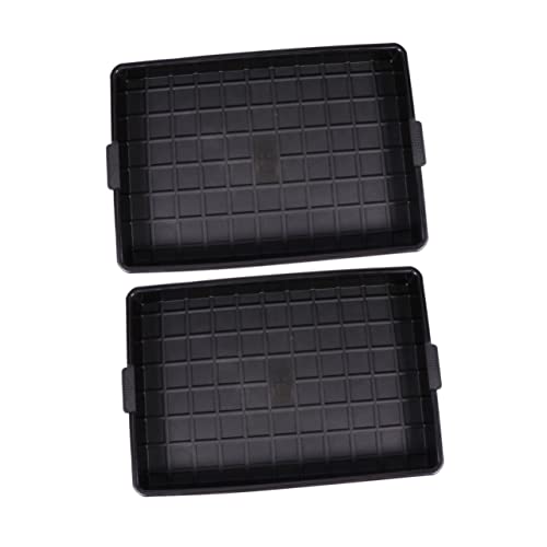 TOYANDONA 2Piezas Maceta de Plástico Suculentas Organizador Resistente y Duradero Superficies y Negro
