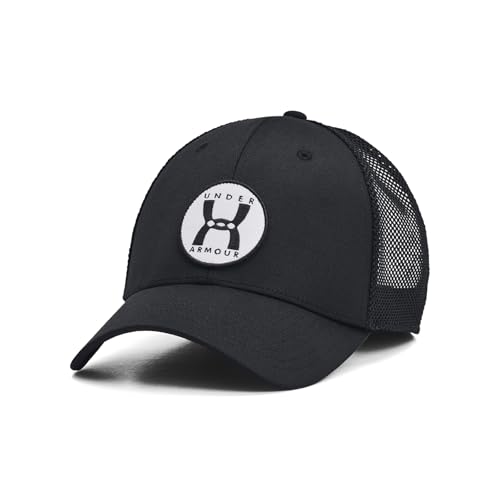 Under Armour Hombre Sportswear Trucker, Gorra Suave y cómoda para Hacer Deporte y Entrenar, Gorra para una sensación Fresca y secaBlack/Black/White,OSFM