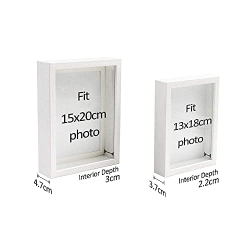 Afuly Weiß Box 3D Bilderrahmen 15x20 13x15 Holz Fotorahmen Weihnachte Einzigartige Geschenken – Bild 6