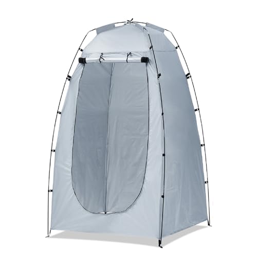 TUKAILAI Camping Zelt, Pop Up Toilettenzelt, Umkleidezelt Privatsphäre Duschzelt, Wasserdicht, UV-Schutz, Duschvorhang Camping Zelt für Strand, Angeln, Wandern, Baden, Dressing, Outdoor (Grau) TUKAILAI Camping Zelt, Pop Up Toilettenzelt, Umkleidezelt Privatsphäre Duschzelt, Wasserdicht, UV-Schutz, Duschvorhang Camping Zelt für Strand, Angeln, Wandern, Baden, Dressing, Outdoor (Grau)