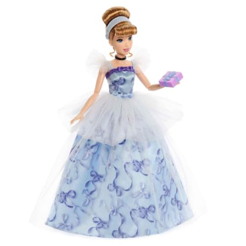 Mattel Disney Prinzessin Cinderella Geburtstag Sammelfigur Modepuppe, inspiriert vom Disney-Film… – Ansicht 2