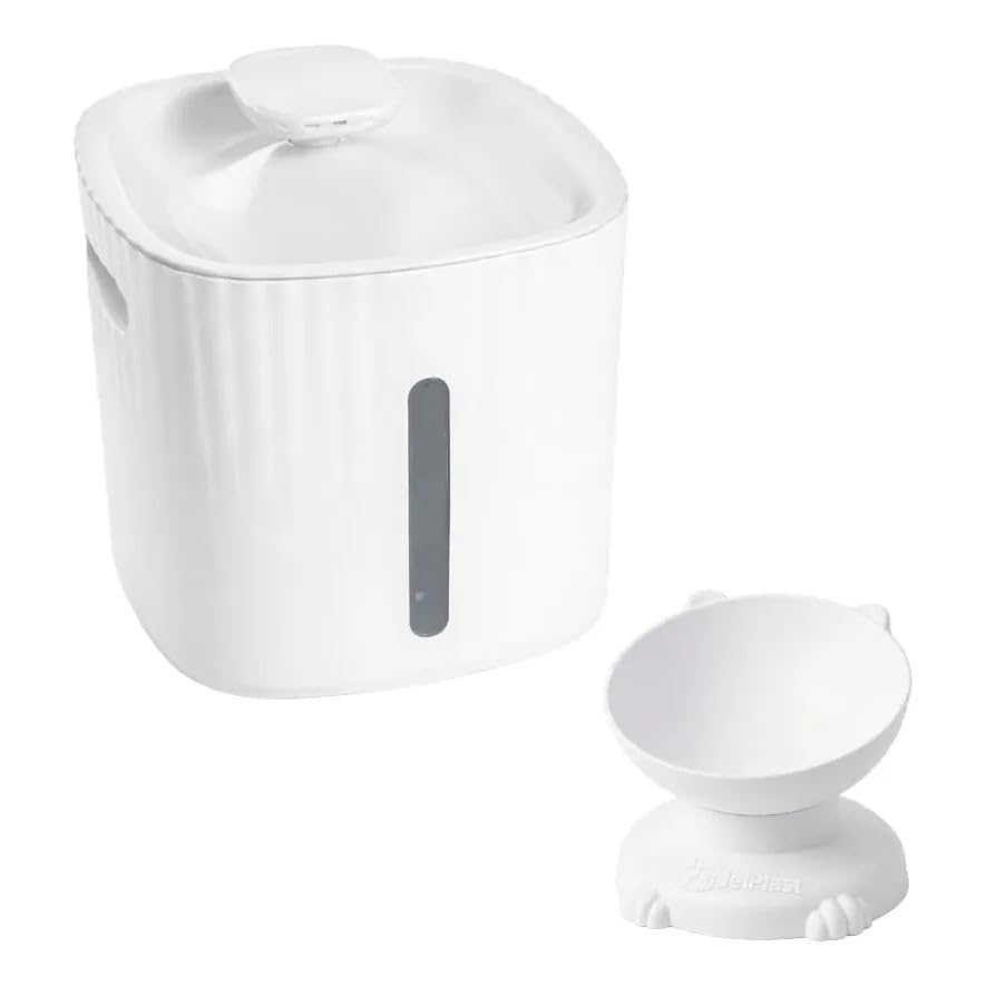Bebedouro Automático Fonte De Água Para Gatos E Cães Com Led(Branco)
