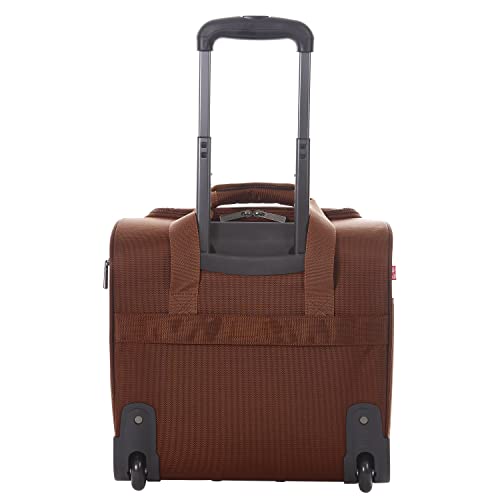 Image of TPRC 15 inch Underseat Carry-On Luggage Airline Approved Personal Item with USB Charging Port, Brown