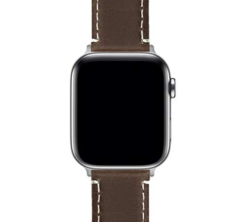 Image of BARTON WATCH BANDS - Top Grain Leather Watch Bands Compatible with Apple Watch Models - 1, 2, 3, 4, 5, 6, 7, 8, 9, 10, SE, Ultra & Ultra 2