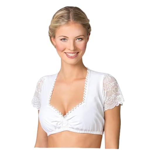 Stockerpoint Damen dirndlblouse B-3033 Kleid f r besondere Anl sse, WeiÃƒÂŸ, 38 EU