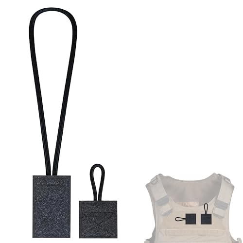 Ezcora 2 Pack Radio Mic Holder for Law Enforcement, 50 lb Load Capacity, Super Strong Stitches No Breaking, Mic Clips for Police Officer Vest Accessories