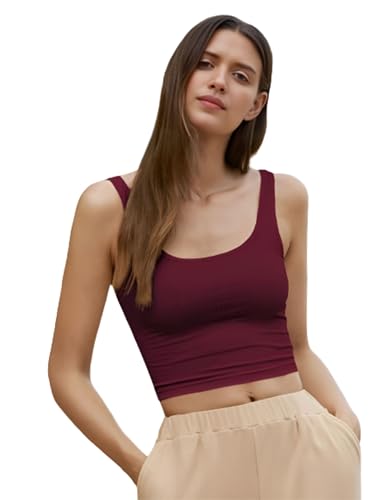 Image of Ben Martin Women's Cotton Stretchable Square Neck Sleeveless Tank Top