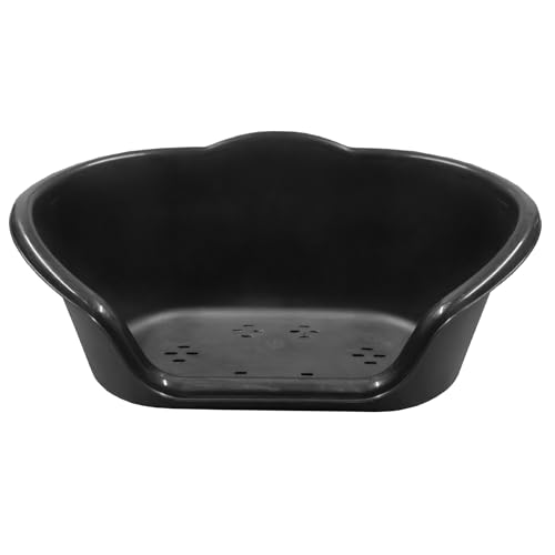 KetoPlastics Dog Bed Medium Black Plastic Pet Bed Ideal as Dog Bed Cat Basket Heavy Duty Made In U.K