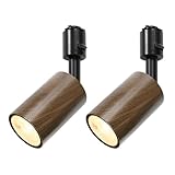 Allegro Lighting スポットライト LED一体型 LED電球内蔵 80W形相当 ライティングレール専用 照射角度2種選択可能 ダクトレールライト レールライト 電球色 昼白色 ダクトレール用照明 LED 一体式 おしゃれ照明 スポット照明 ダイニング 間接照明 照明器具 (ダークブラウンの器具-電球色, 2セット-55度「広角タイプ」)