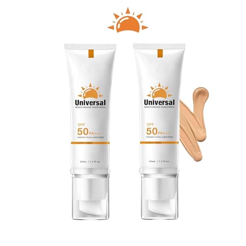 Tinted-Sunscreen-For-Face-Universal-spf50-Tinted-Moisturizer-Tinted-Sunscreen-Universal-Protector-Lightweight-Refreshing-Non-Sticky-Daily-Sunscreen-2pcs