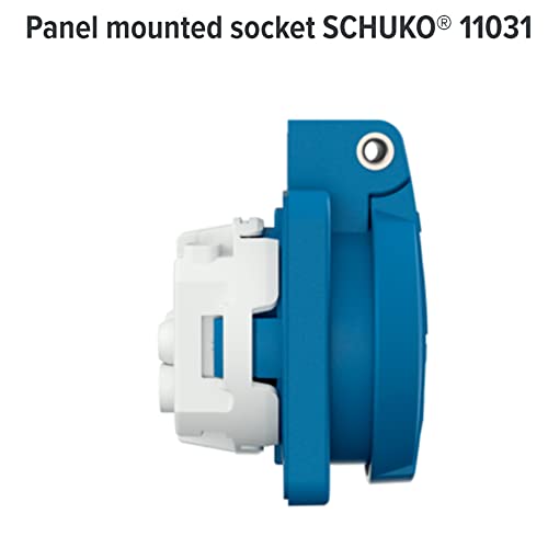 Mennekes 101700021 Schukostecker-Einbaudose 16 A / 230 V, Schutzart IP 54, Blau