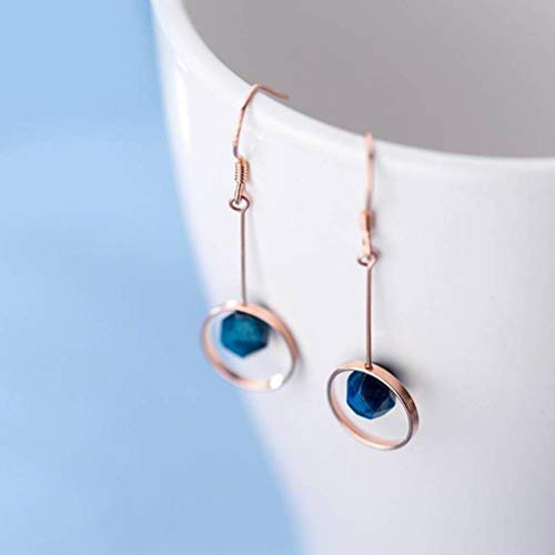 Boucles d'oreilles oeil de tigre S925 hypoallergéniques pour oreilles sensibles