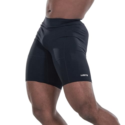 LESTE MuscleWrap AIR 5 – Mens Breathable Leggings, Mens Compression Sports Short Workout Athletic Training Tights Pants