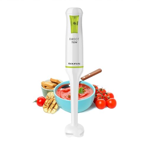 La mejor comparación de Cuanto Cuesta Una Licuadora los 5 más buscados. 50 TAURUS ROBOT 750 PLASTIC | Batidora de Inmersión 750 W | Caña Plástica Desmontable Easy Lock | Turbo Rotation System | Cuchillas de Acero Inoxidable | Control de Pulso | Ideal...