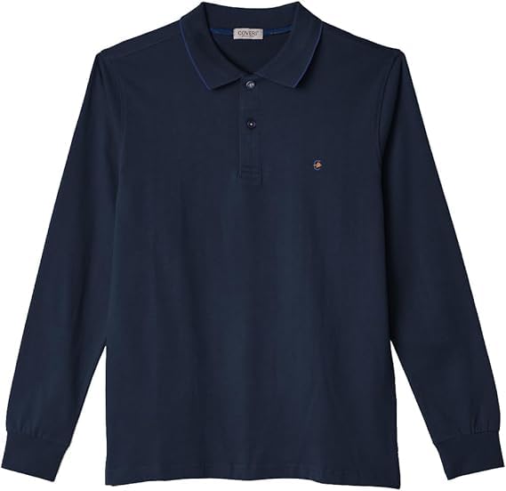 Polo Uomo 3 Bottoni Manica Lunga Taglie Forti
