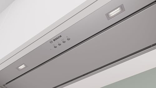 Bosch DLN87AC50 Serie 6, Lüfterbaustein 86 cm, Abluft & Umluft, LED-Beleuchtung, Clean Air Plus Geruchsfilter, Flächenbündig, Intensivstufe mit Reset, Bequeme Steuerung, Edelstahl
