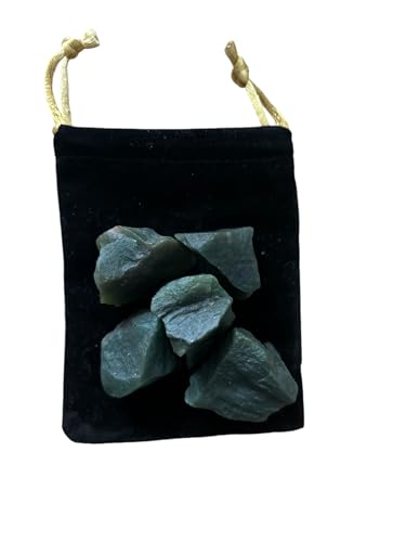 5 Piedras Jade verdea Naturales de 20 a 30mm 5PCS, Jade verde en Bruto, Jade verde natural para la fabricación de joyas (Jade Verde, 5)