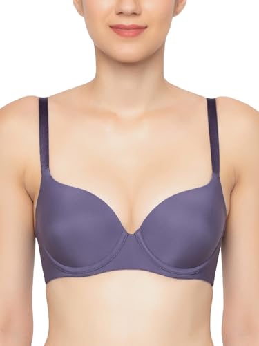 Image of Triumph T-Shirt Bra For Women Wired Padded Body Make-Up Series Seamless Everyday Lingerie Lycra Xtra Fine Breathable Fabric Second-Skin Smooth 3 /4 Cup Support Invisible Underwire Pack Of 1