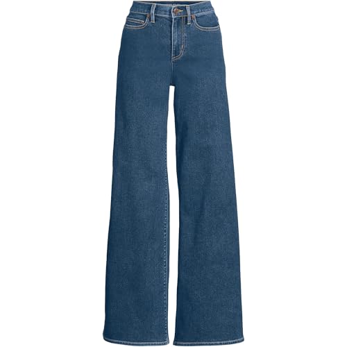 Lands' End Women's Recover Denim High Rise Extra Wide Leg Jeans3