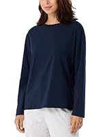 Schiesser Damen Schlafshirt Langarm Baumwolle - Mix + Relax, dunkelblau_179273, 40
