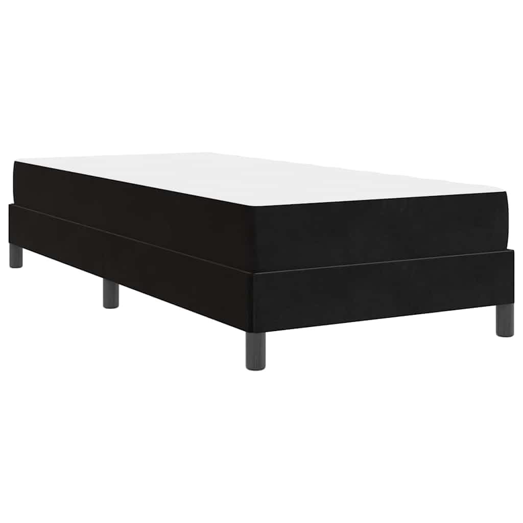 IKAYAA Letto Singolo 100x200 con Materasso e Rete a doghe Letto Singolo Imbottito Struttura Letto Letto per Ragazzi -Nero-100 x 200 cm