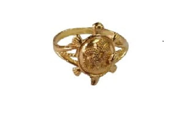 bhumi creation Panchdhatu Zircon Studded Tortoise Turtle Meru Ring Adjustable Gold Plated for Men and Women, Set of 3-picture-7