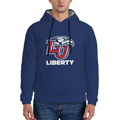 Liberty University Men's Fleece Lined Hoodie - Ultra-Soft Plush Lined Hooded Sweatshirt with Pocket3