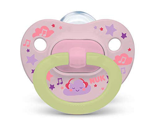 Image of NUK Glow-in-the-Dark Orthodontic Pacifiers, 6-18 months, 3 Pack