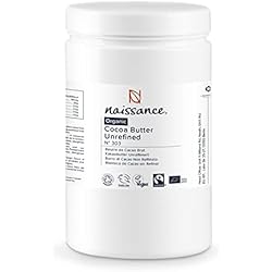 🌿Productos naturales y veganos para barba 69 Naissance Manteca de Cacao BIO n. º 303 – 1kg - Pura, natural, certificada ecológicamente, vegana, no OGM - Ideal para recetas cosméticas DIY.